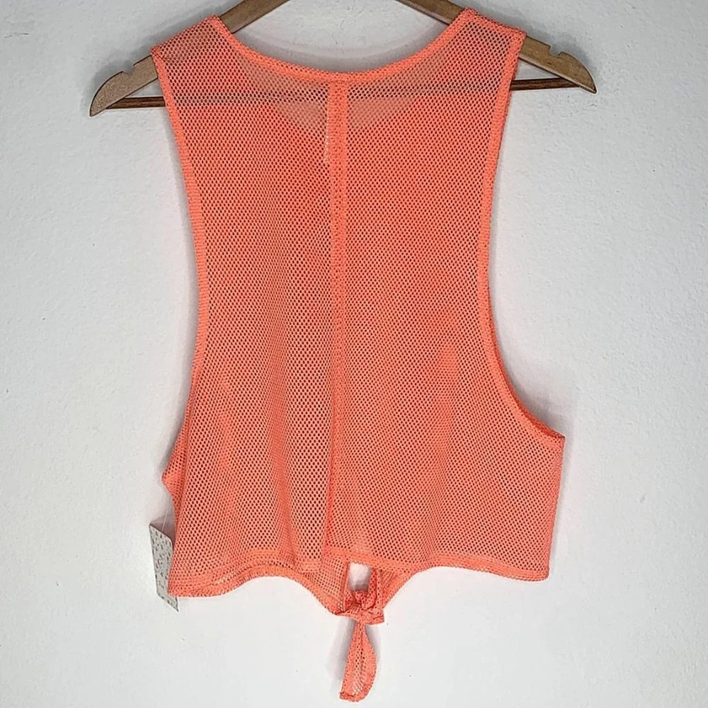Free People Movement Mesh Dharma Tie Tank in Coral - Picture 8 of 16